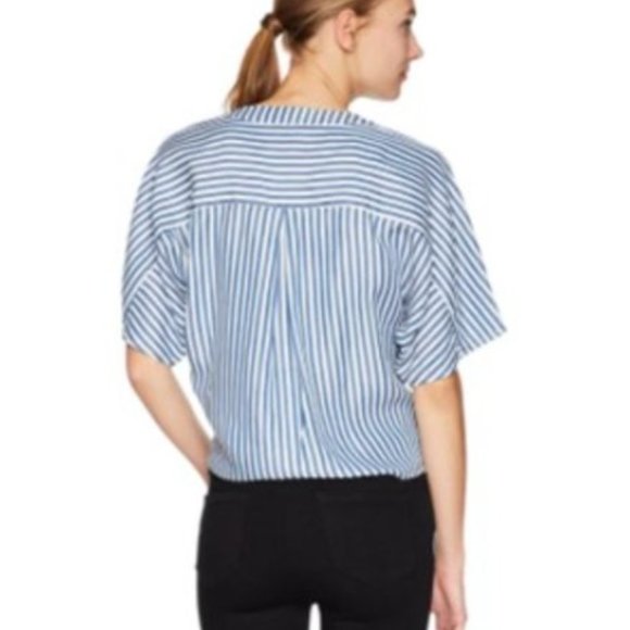 PAIGE Striped Tie Front Baylee Top - Picture 8 of 10